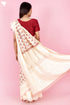 Kota Doria Saree In Block Print with Chikankari Embroidery